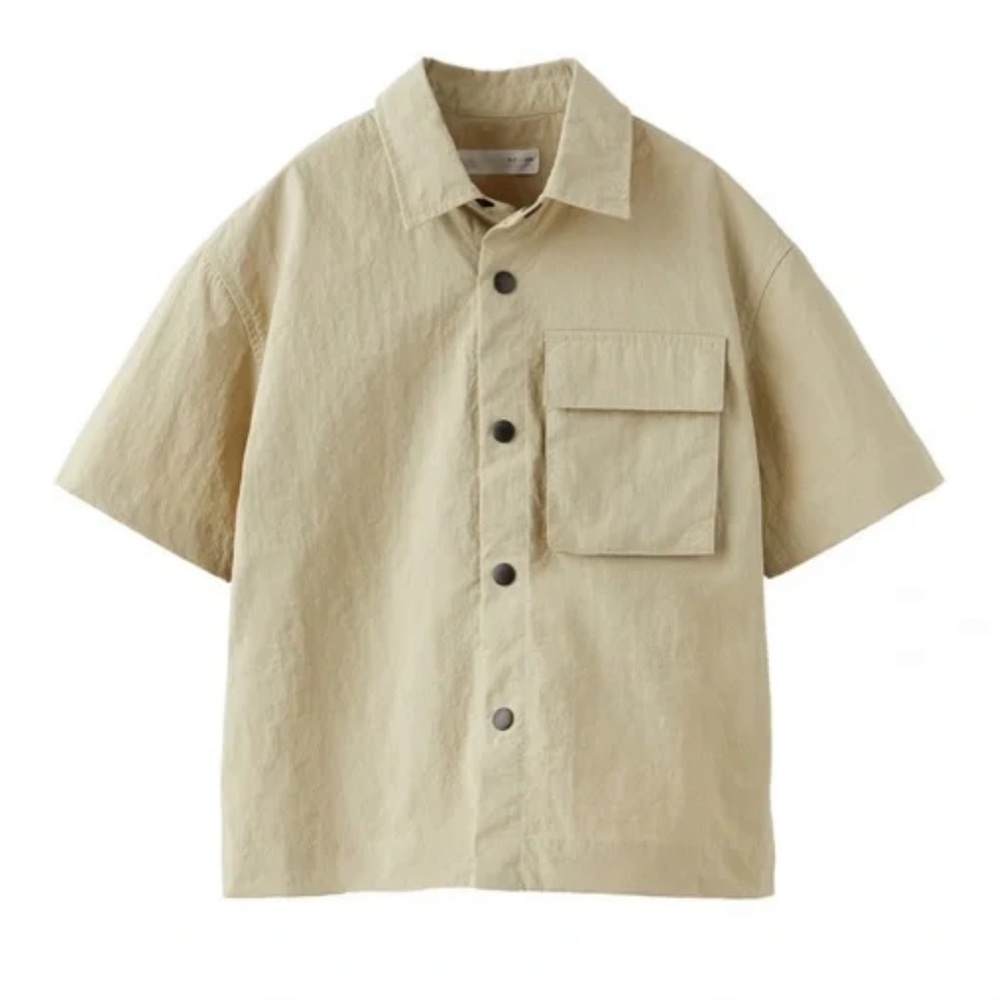 •Zara• boys nylon pocket shirt with snap up buttons